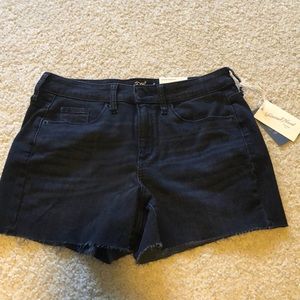 High Rise Black Jean Shorts NWT